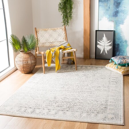Safavieh 5 ft. 3 in. x 7 ft. 6 in. Tulum Rectangle Power Loomed Area RugIvory & Grey TUL271A-5